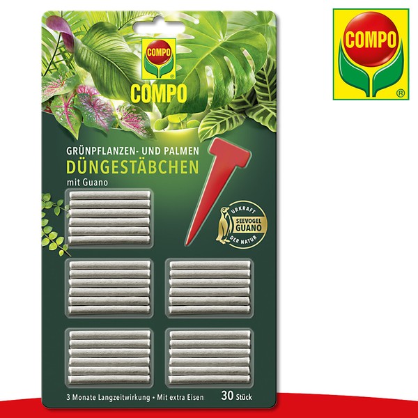 Compo 30 StüCk DüNgestäBchen FüR GrüNpflanzen Und Palmen Mit Guano-image