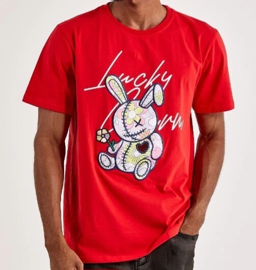 BKYS Lucky Charm Flower Pattern Men's Red T-Shirts New
