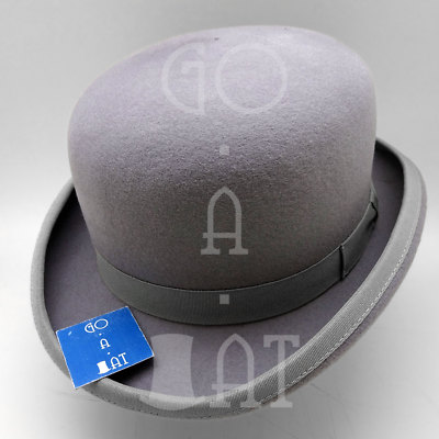 Vintage Bowler Derby Style Hat Gray Fur Felt Hat Gorgeous Luxurious‎ AQS BEAVER BRAND HATS STEEL GRAY DERBY BOWLER | eBay main image 4