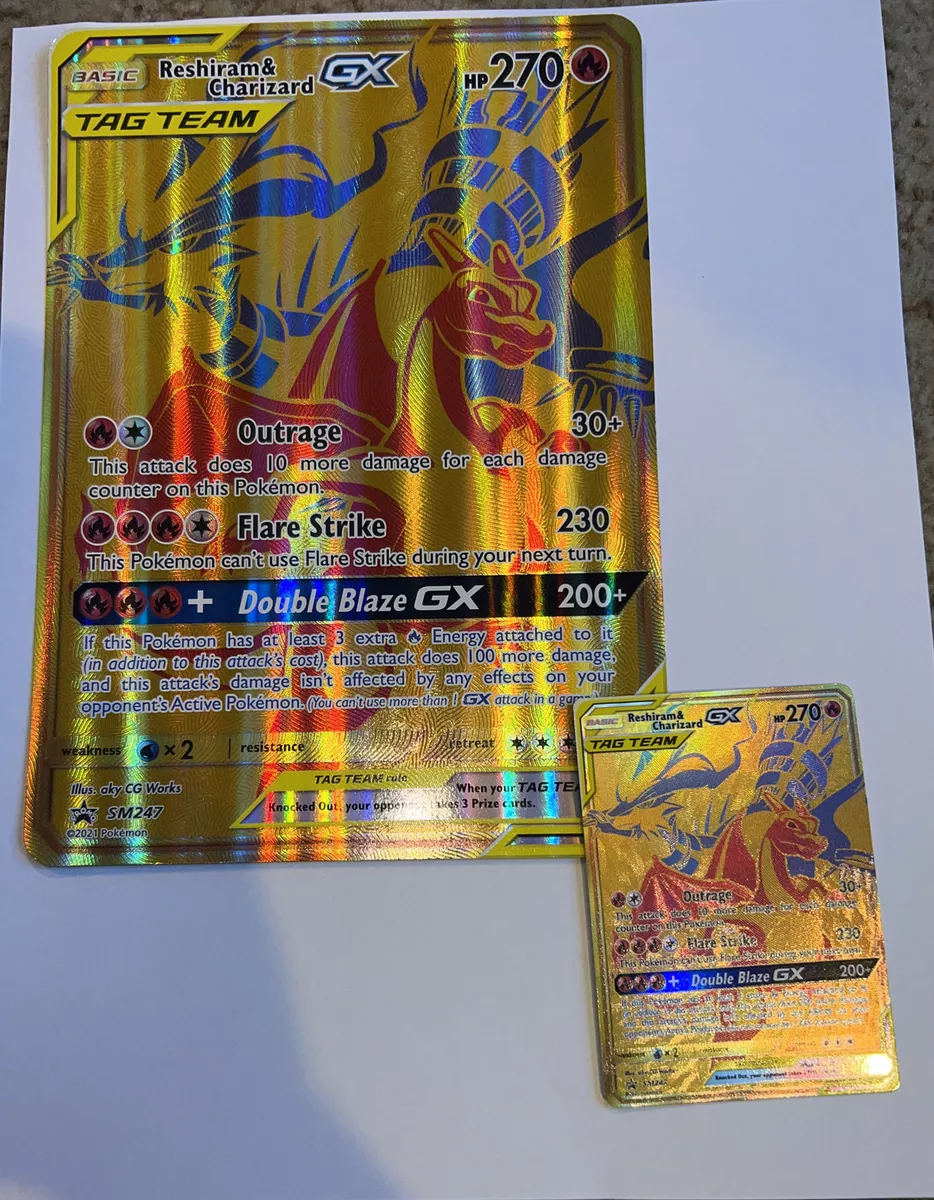 Reshiram & Charizard GX - SM247 - Oversized Promo