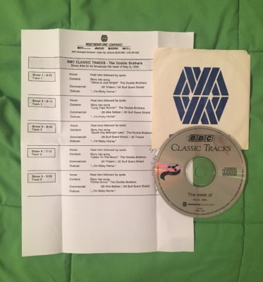 Doobie Brothers BBC Classic Tracks Westwood One Radio Show #94-20 with Cue Sheet