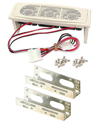 Xper Hard Drive Cooler 3.5 inch HDD to 5.25 inch Bay 3 Fans