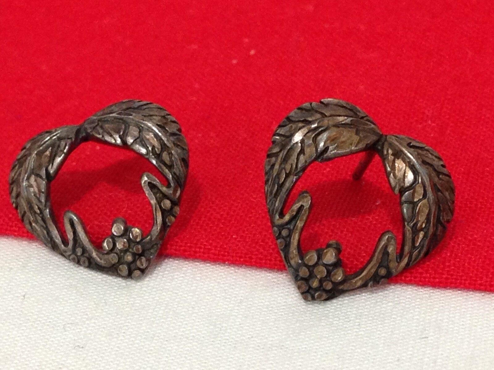 Vintage SIGNED .925 Solid Sterling Silver Earring… - image 9