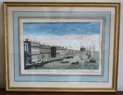 VUE d'OPTIQUE LONDRES, la douane de Londres sur la Tamise, ancienne, LONDON . - Photo 1/4
