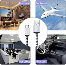 5-Pack 6ft Micro USB Cable Cord Braided Fast Charging Phone Charger