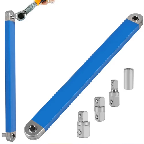 3/8" Offset Extension Wrench 15" Impact Ready Socket Tool Set with Adapters New - Picture 12 of 15