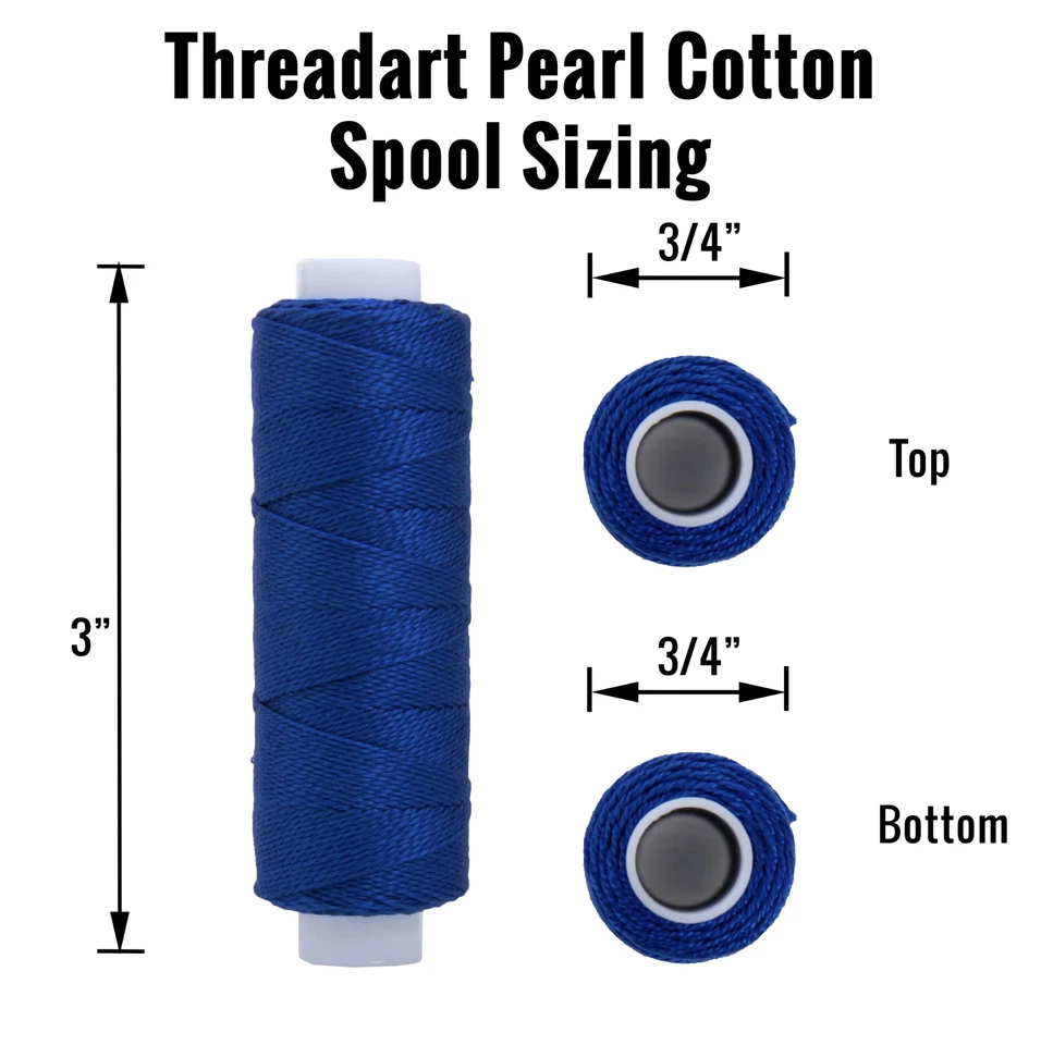 Threadart 20 Color Pearl Cotton Thread Set B | 75yd Spools Size 8 | Perle Cotton - Image 3 of 4