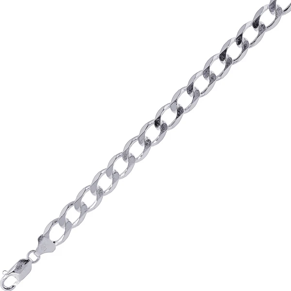 Cadena/collar de eslabones CRB180 de plata de ley 925 de 22" Comfort Curb 7 mm 26 gramos