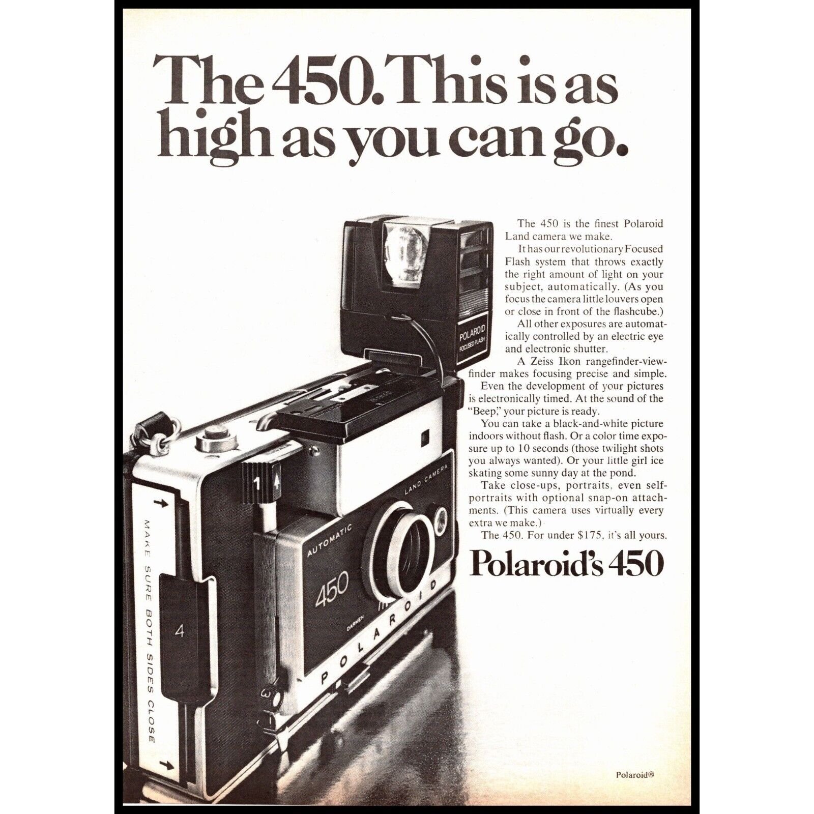 Elektrisch Clancy Overleven 1971 Polaroid 450 Land Camera Vintage Print Ad Instant Film Photography  Wall Art | eBay