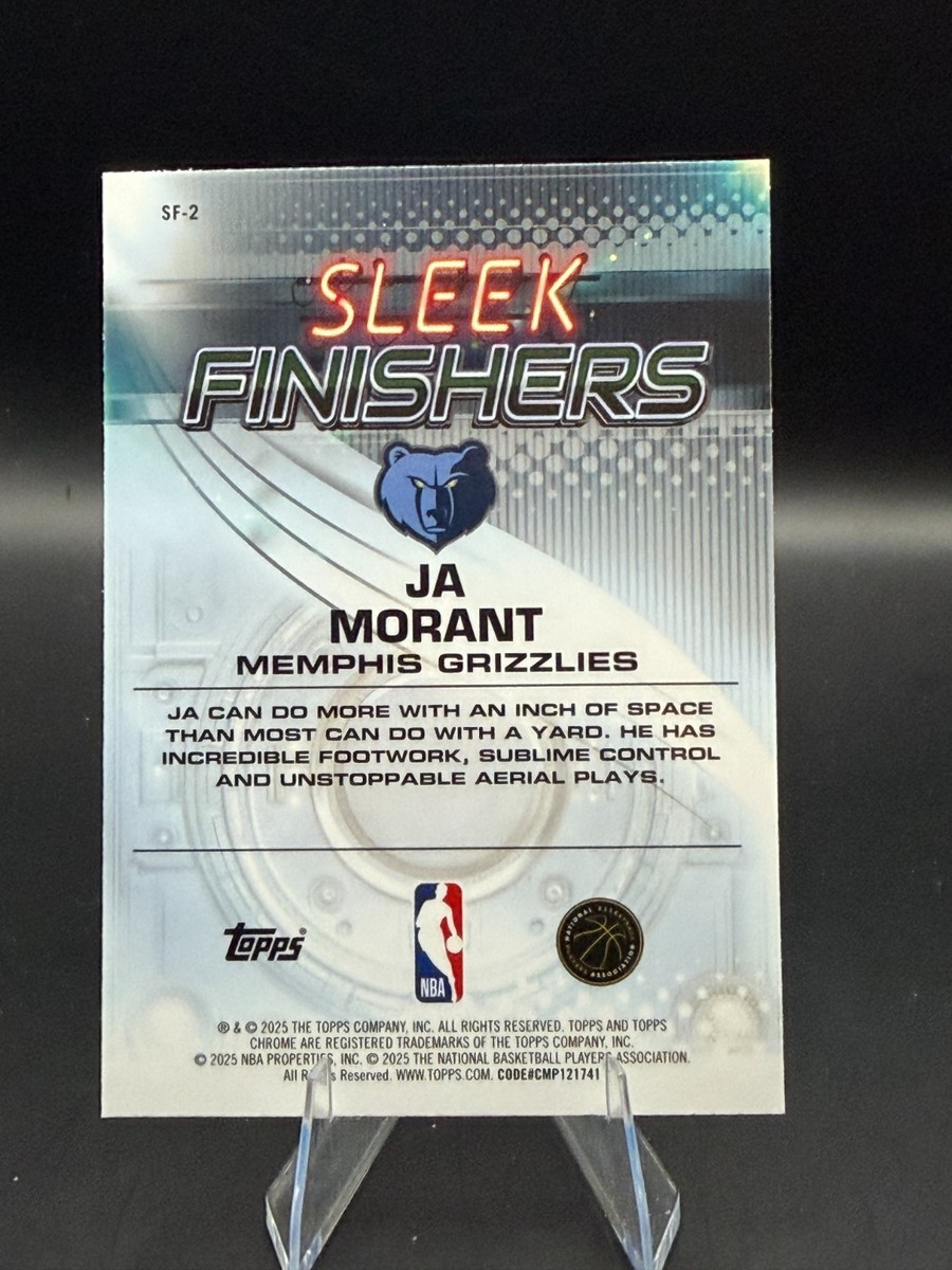 Ja Morant 2025-26 Topps Chrome Sleek Finishers Insert Grizzlies SF