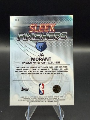 Ja Morant 2025-26 Topps Chrome Sleek Finishers Insert Grizzlies SF
