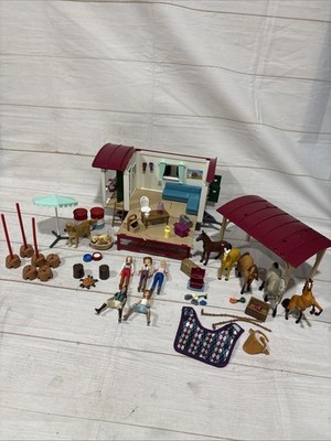 Schleich Horse Club Caravan Sofia s Secret Camper Playset~Incomplete As-Is~42415