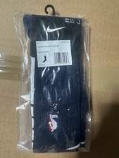 Nike Elite Officially Licensed NBA Crew Socks Size L Navy/White Basketball