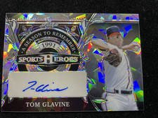 2024 Tom Glavine Leaf Sports Heroes  Auto 10/10 Silver Crystal