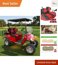 Golf Cart Diamond Seat Covers Kit Fit for EZGO TXT 1994-2013/EZGO RXV OEM Ord...