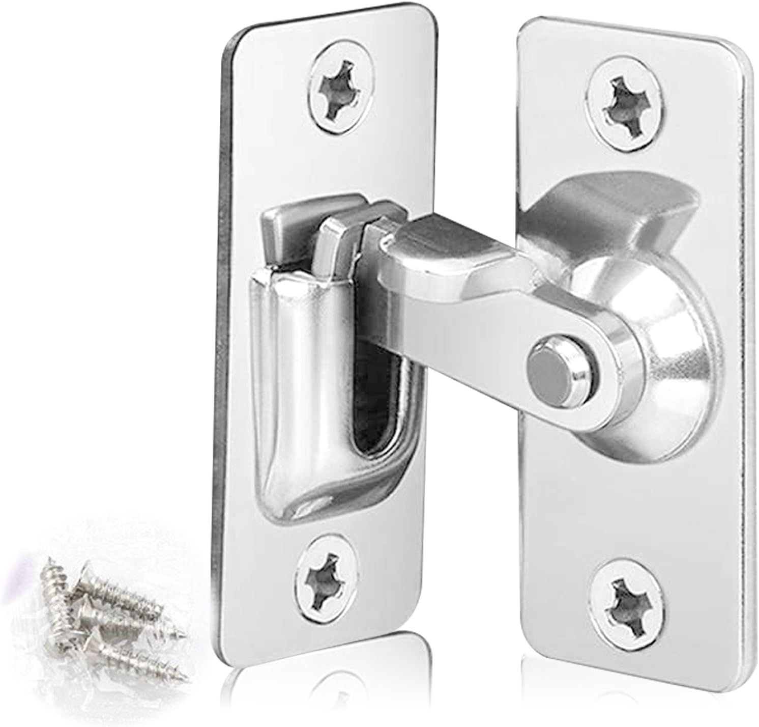 90 Degree Right Angle Door Lock,Door Latch Rotate Bolt Gate Latch Stainless Stee