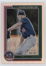 2022 Panini USA Baseball Stars & Stripes Team Logo Gold 9/25 Jaxon Wiggins 0rd2