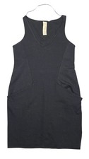 Zara Basic Womens M Black Sleeveless Scoop Neck Mini Dress Pockets S/S 11 Portug