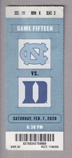 Caleb Wilson 02/07/2026 Duke at North Carolina Basketball Game Ticket Stub