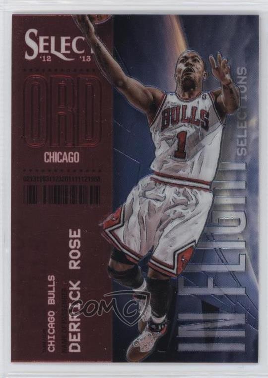 2012-13 Panini Select In Flight Selections Derrick Rose #5 c3w