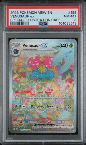 2023 POKEMON 151 SPECIAL ILLUSTRATION RARE #198 VENUSAUR EX PSA 8