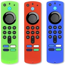 Pinowu Silicone Remote Case (3Pcs, Glow in the Dark) for Fire TV Stick 4K Max/In