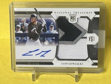 2021 National Treasures Luis Gonzalez 3 Color Patch Auto 31/49 Chicago White Sox