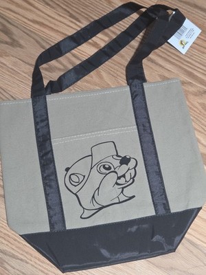 Buc-ees Mini Tasche Einkaufstasche Canvas wie Cooler Trader Joes Beaver Logo schwarz