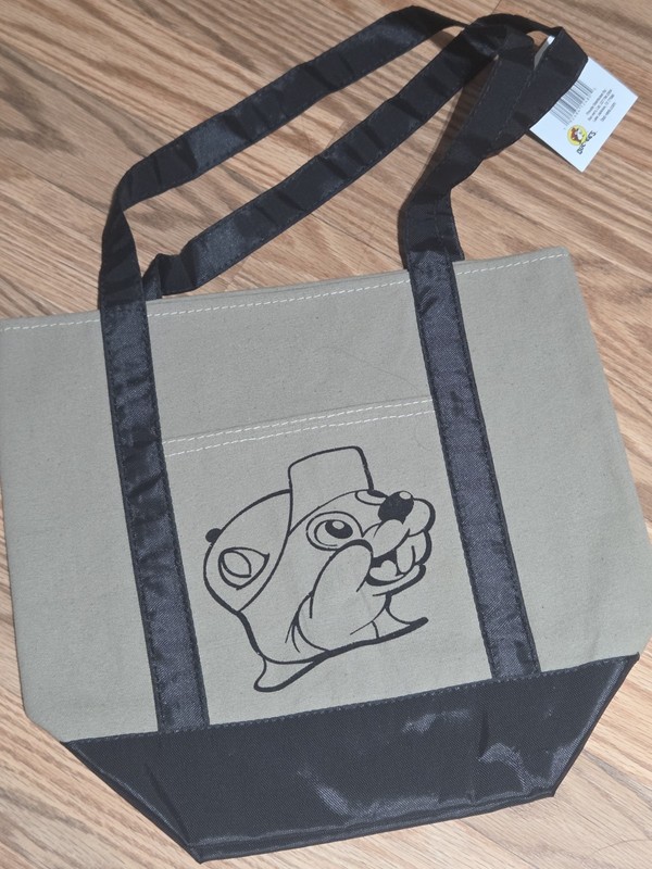 Buc-ees Mini Tote Shopping Bag Canvas Like Cooler Trader Joes Beaver Logo Black