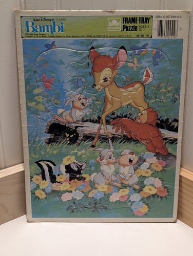 Walt Disney Frame-Tray Puzzle Lot X 4 Bambi Cinderella, Jack & Jill, Fishing Fun - Picture 3 of 5