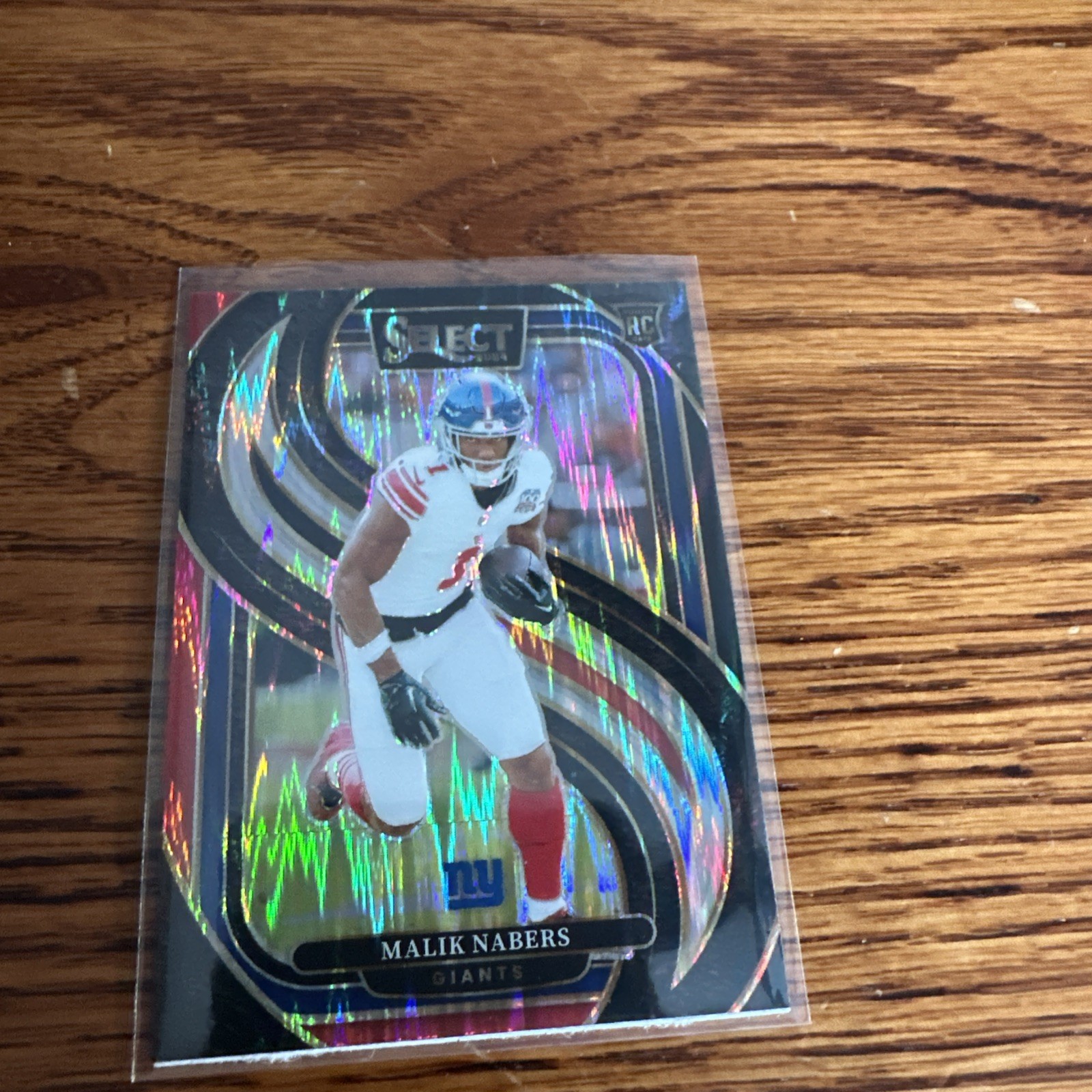 2024 Panini Select - Premier Level Malik Nabers 116 Red & Black Shock Prizm (RC)