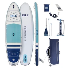 ISLE Pioneer 3 Inflatable Stand Up Paddle Board Incl Coil Leash Touring Fin New