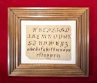 RARE PRE CIVIL WAR ERA DATED 1842 ALPHABET / CALLIGRAPHY LETTERS - OWNER SIGNED