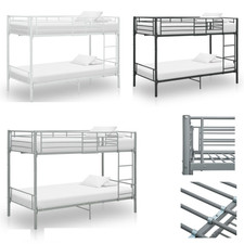 Etagenbett Metall 2 Kinder Hochbett Bett Doppel Stockbett Spielbett 90x200cm