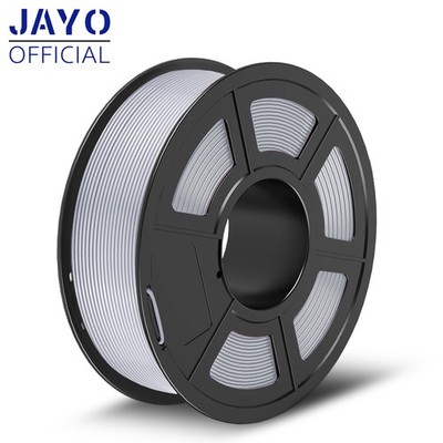 JAYO 1.1KG PLA+ Silver 3D Printer Filament PLA PLUS 1.75mm Neatly Wound for Toys