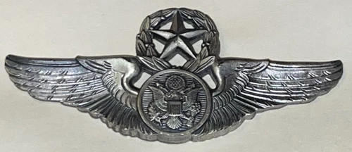 STERLING SILVER~ WW2 US ARMY AIR CORPS~COMAND AIR CREW MEMBER~ 3" MILITARY PIN