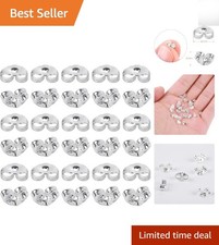 30pcs/15 Pairs 925 Sterling Silver Earring Backs Replacement Secure Ear Lockings