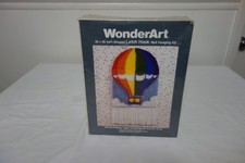 VINTAGE WONDERART HOT AIR BALLOON LATCH HOOK WALL HANGING KIT NO.4323