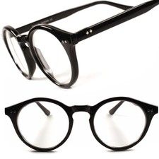 Stylish Vintage Retro Cool Round Frame Mens Womens Clear Lens Eye Glasses