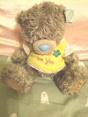 ME TO YOU TATTY TEDDY PLUSH, 25cm, With Top saying- JUST FOR YOU, With Tags.