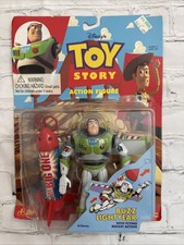 New Disney Toy Story Buzz Lightyear W/ Flying Rocket Action Figure Think Way