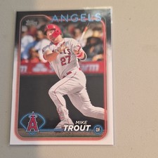 Topps 2024 Series 1 Mike Trout #27 Los Angeles Angels Base Set Baseball Card