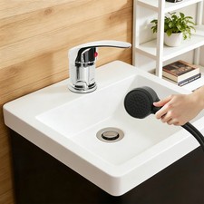 Chrome  Black Salon Shampoo Faucet Set Barber Shop Hair Sink Tap with Sprayer