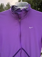 Nike Jacket Purple Dri-Fit Long Sleeve Full Zip Women s Large