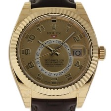 Rolex New Sky-Dweller 326138 Yellow Gold Champagne Box/Paper/5YrWarranty #RL13