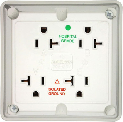 20 Amp, 125 Volt, Industrial Series Extra Heavy Duty Hospital Grade, 4-In-1 Rece