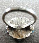 Vintage Silver Tone and Faux Turquoise Flower Boho flower size  5 — photo 6