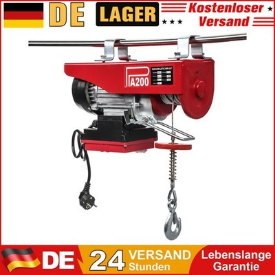 Elektrische Seilhebezug Seilwinde Hebezug 100kg/200kg 220V PA200 max. 200kg