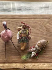 Tropical Island Christmas Beach Ornaments
