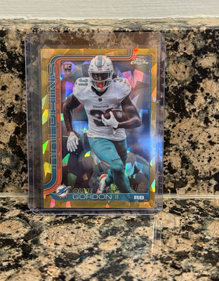 Topps Chrome Bold Predictions Ollie Gordon II BOL-11 Gold Rookie /50 Dolphins